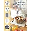 5-in-1-Hand-Blender-Set-12-Speed-Stick-Blender-with-Turbo-Button-Stainless-Steel-Immersion-Blender-Food-Chopper-Beaker-Electric-Whisk-for-Smoothies-Soups-Sauces-Baby-Food-by-Yabano Hand Blender Set, 5 in 1 Stick Blender for Kitchen, 12 Speed Stainless Steel Immersion Blender, Food Chopper, Beaker…