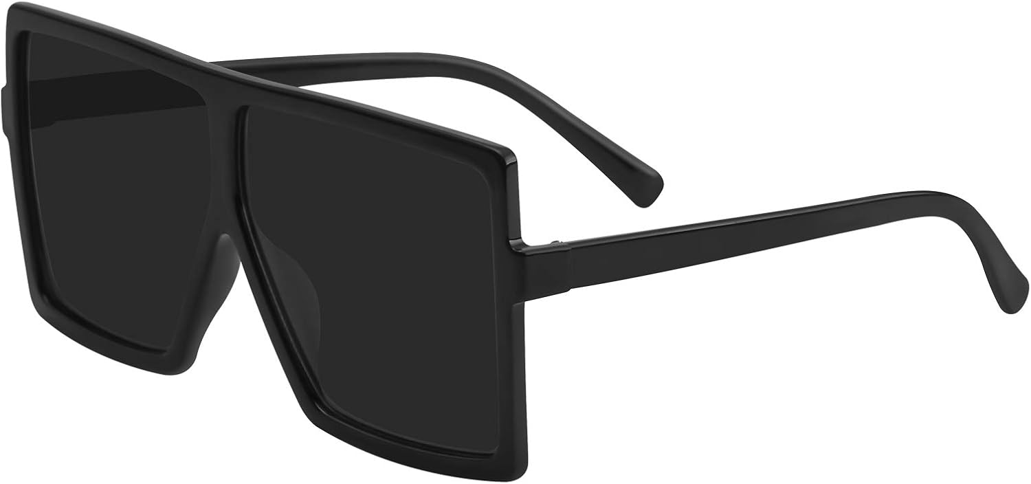 KUGUAOK Oversized Square Sunglasses for Women Fashion Flat Top Sun