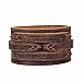 Unisex Adjustable Handmade Genuine Leather Wide Brown Belt Bracelet Bangle Cuff by Jenia