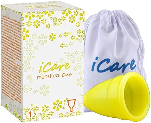Reusable Silicone Menstrual Cup Moon cup Soft Medical Diva Cups Small Large Size (small, yellow)