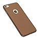 iPhone 7 Case, Yihailu Smoothly Rock Sand Matte Shield Hard Cover Skin Shockproof Ultra Thin Slim Full Body Protective Scratch Resistant Slip iPhone7 Cover (Frosted Brown)