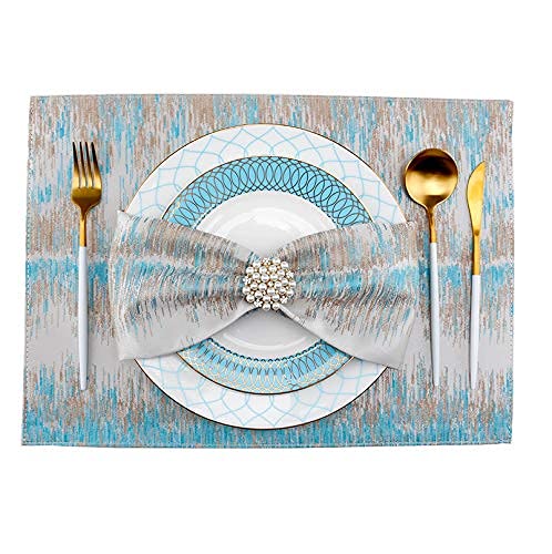 Set of 2 Napkin Ring Pearl Beaded Diamante Rhinestone Crystal Napkin Holder Table Setting Wedding Holiday Christmas Thanksgiving Décor Gold