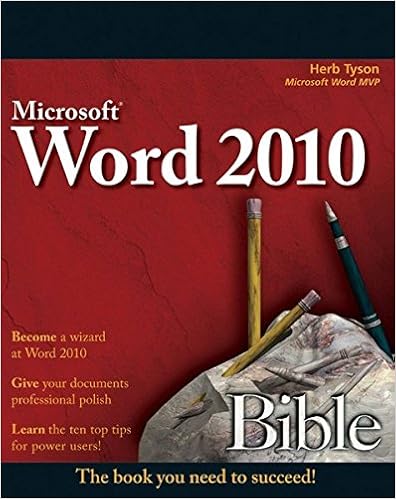 how to write a book in word 2010