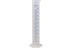 500ml Graduated Measuring Cylinder, PP Material, Autoclavable, Blue Printed Graduations, Karter Scientific 237N2 (Single)