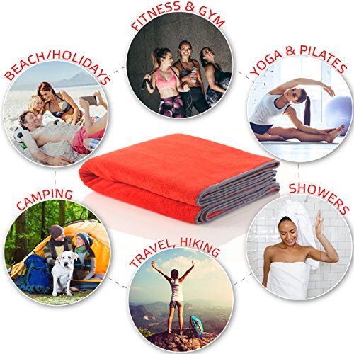 image for Sport2People Super Microfiber Sports and Non Slip Hot Yoga Mat Towel -