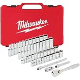 Milwaukee 932464944 1/4in Ratcheting Socket Set Metric &amp; Imperial, 50 Piece
