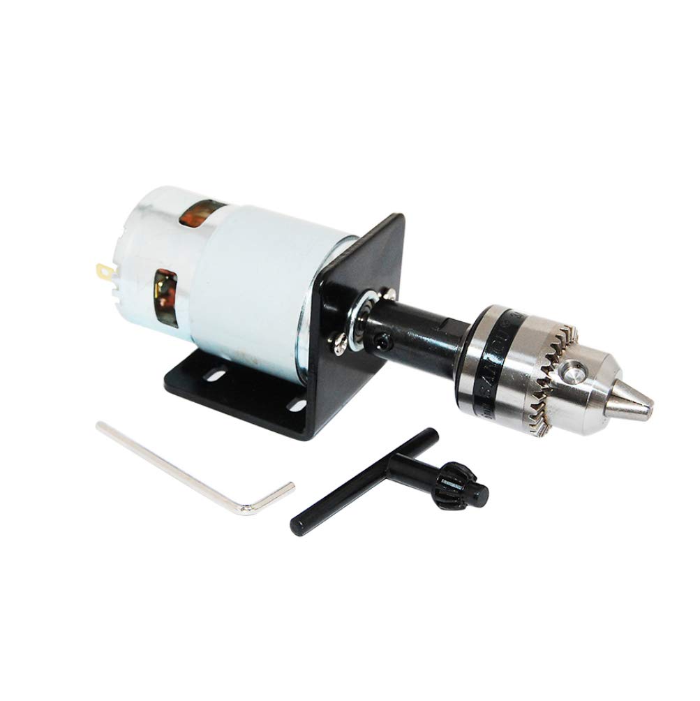 Mini Electric Motor 775 DC Motor 12V/24V With B10 Drill Chuck And Seat Mounting Bracket Mini Table Saw for Cutting/Polishing