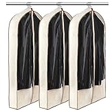 LUXEHOME Reusable Folding Garment Bags for Suits, Cloth, Protects Storage Home Decor, Set of 3