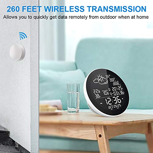 Delicacy WiFi Smart Weather Stations,Wireless Indoor Outdoor Digital Thermometer Hygrometer with Remote Sensor, Temperature Humidity Monitor and Alerts & Data Storage for Home, Greenhouse, Cellar