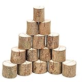 Celezar 100% Natural - Wedding Place Wooden Card Holders Table Number Stands for Home Party Decorations – Price Card Holder For Business - 15pcs