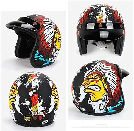 Amazon Whalez ハレーモトカスコ半夏のオートバイオープンフェイスヴィンテージヘルメットストリートカフェレーサー 2 半帽 車 バイク