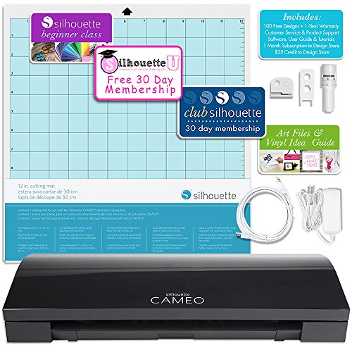 Silhouette Cameo 3 Limited BLACK Edition Bluetooth Educational Bundle Oracal Vinyl, Guides, Class, Membership and More - Thumbnail 2