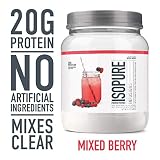 ISOPURE INFUSIONS, Refreshingly Light Fruit Flavored Whey Protein Isolate Powder, "Shake Vigorously & Infuses in a Minute", Mixed Berry, 16 Servings
