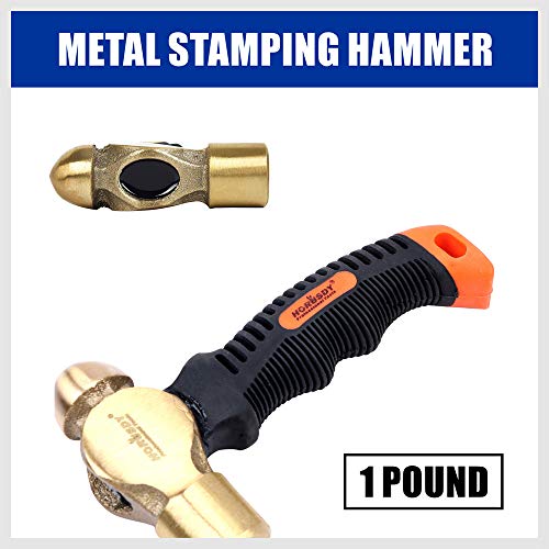 HORUSDY 1 Pound Metal Stamping Hammer, The Professional Hammer