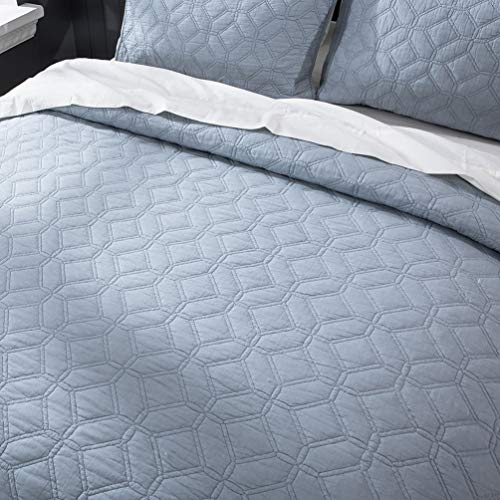 SHALALA NEW YORK Cotton Voile Quilt Set with 2 Quilted Shams Ultra