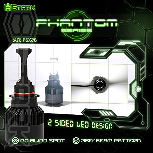 Stark Phantom Series 72W Fog Light Conversion Kit - 8000LM - 6000K Crystal White - Bulb Size: PSX26W