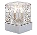 Modern Ice Cube Glass 4 Stage Touch Dimmable Table Lamp with Chrome Base by Haysoms