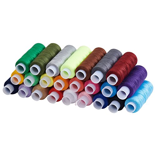 image for Wooden Sewing Kit Set - Wood Basket Storage Organizer Box With Profess