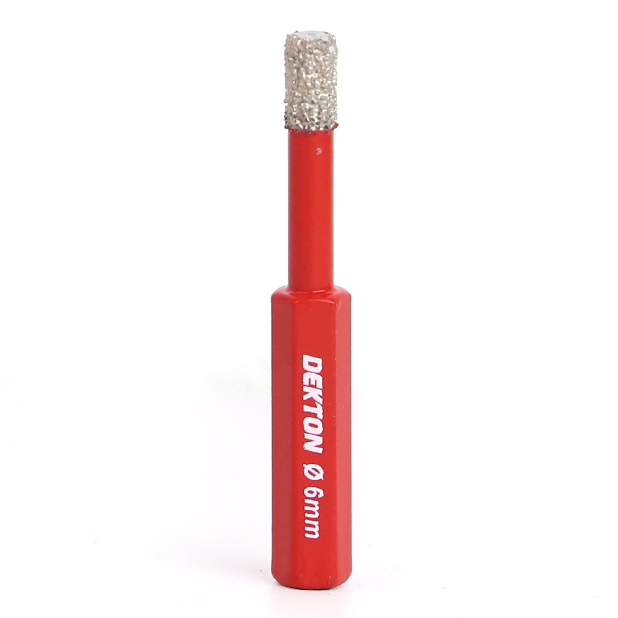 Dekton Brazed Diamond Hole Drill 6.0mm-Wax Core Design Provides Self-cooling And Self-lubrication| Drill Bit For Dry Cutting Ceramic, Porcelain & Stone|1/4 Inches Hex Shank| High Grade Hardened Steel