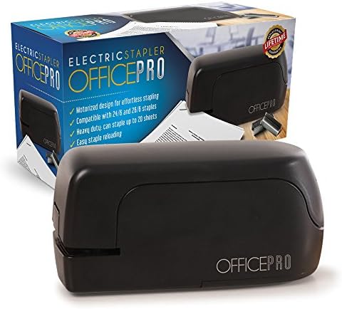 OfficePro Electric Stapler, Battery-powered, Heavy-Duty and Compact, Perfect for Home, Office, Classroom and School, Save Time by Stapling Up To 20 Sheets Of Paper At Once!