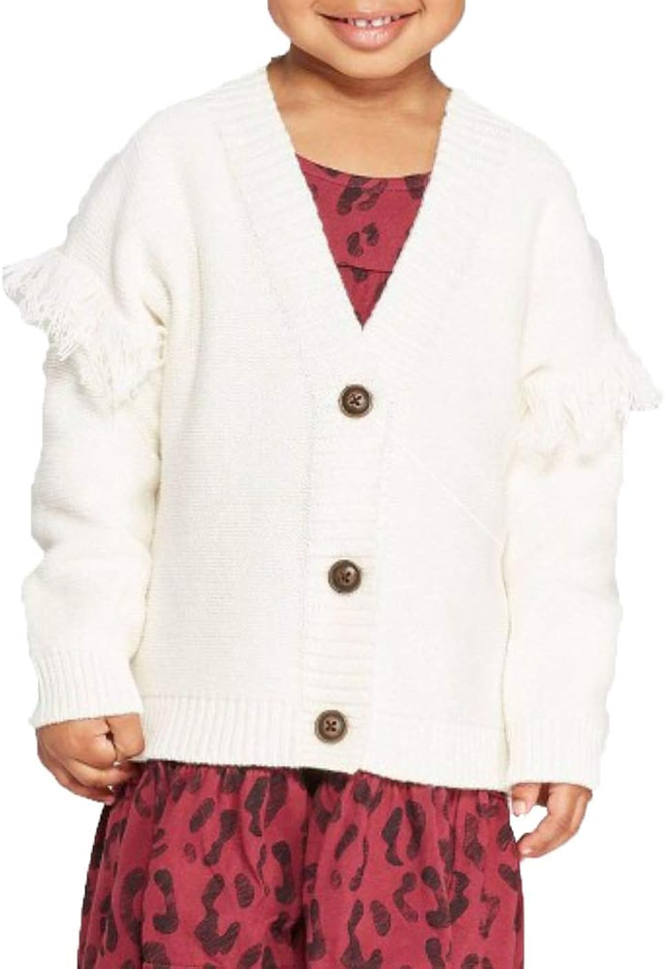 fringe sleeve cardigan