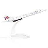 NUOTIE 1/400 Scale Concorde Airplane Model for British Airways | Prebuilt Diecast Aircraft Miniature Airplane Metal Model for Adults Collection or Gift