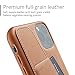Mujjo Full Leather Wallet Case for Apple iPhone 11 Pro Max | 2-3 Card Holder Pocket | Premium Soft Supple Leather, Unique Natural Aging Effect (Tan)