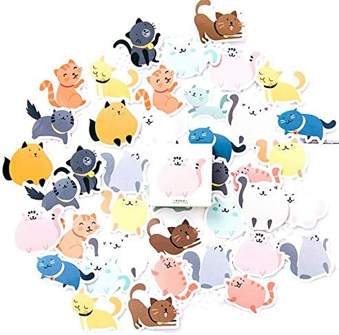 45Pcs/Box Candy Cute Cat Stickers For Diary Kawaii Planner Scrapbooking Stationery School Supplies