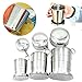 3 Pack Collapsible Cup Stainless Steel Portable Folding Metal Telescopic Keychain Cups Mug for Excursion Outdoor Travel Camping Picnic Hiking Backpacking 240ml /140ml /75ml