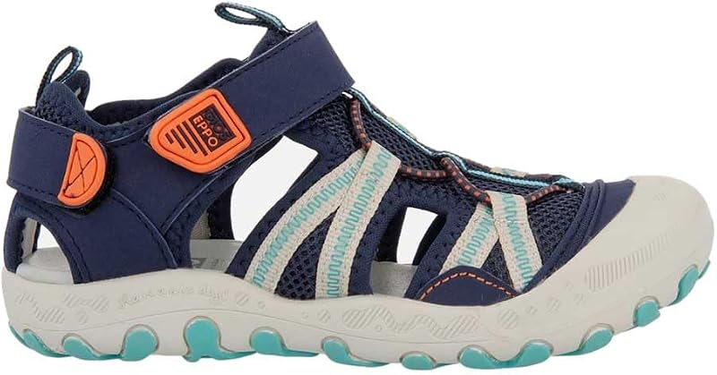 DEINZE - Sandalias de Gladiador para Niños | Cierre de velcro | Puntera reforzada | Color Marino | Talla 25