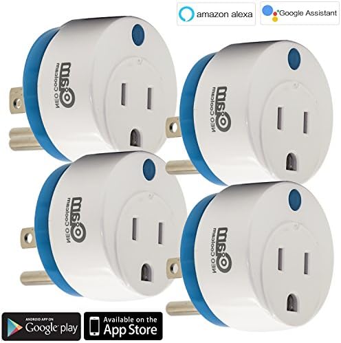 Smart Plug Wi-Fi Wireless World's Smallest Power Plug Works w/Amazon Alexa,Google Home No Hub Required, Remote Control Your Devices from Anywhere, ETL Listed with Timing Function for Smart Phone