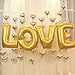 HIHAOXJ 40 Inch Helium Foil Mylar Matte Gold Letter A Balloons