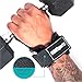 RIMSports Weight Lifting Grip Hooks with Wrist Protector for Deadlifting & Bodybuilding - Gym Exercise Hand Gloves with Palm Pads That Molds in Shape for Extra Security (Black Gray Dots)
