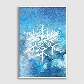 Framed Canvas Home Artwork Decoration Watercolor Canvas Wall Art for Living Room, Bedroom - 16x24 inches