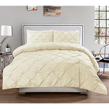Amazon.com: Hudson 3 Piece Pintuck Comforter Set Luxurious