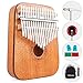 Vangoa 17 keys Kalimba Thumb Piano kit, Rounded Edges Electric Kalimba, Portable Mahogany Wood with Tuning Hammer, Carry Bag, pickup and key stickers