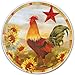 Reston Lloyd, Burner Covers For Electric Stovetop, Decorative Lightweight Tin Covers, Set of 4 (2-8 inch & 2-10 inch), Conceals Messy Drip Pans, Rooster