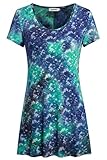 BEPEI Tunics To Wear With Leggings Juniors, Short Sleeves Lightweight Summer L