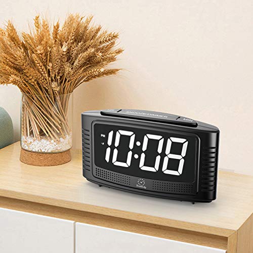DreamSky Digital Alarm Clock with Snooze, 1.2 Inch Clear Led Digit