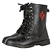 Womens Mid-Calf Fold Down Military Combat Boot Shoes (7, Black)