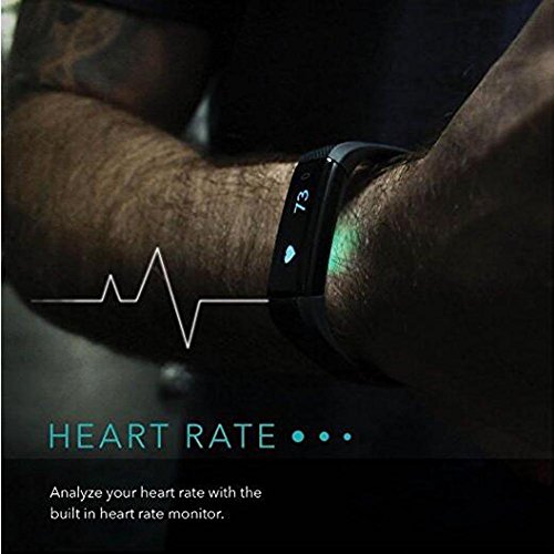 L@YC Heart Rate Monitor Fitness Activity Tracker Watch Step Walking Sleep Counter Wireless Wristband Pedometer Exercise Tracking Sweatproof Sports Bracelet All iPhone All Android Smart Phones, Purple - Thumbnail 3