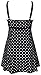DANIFY Women's One Piece Polka Dot Swimdress Cover Up Swimsuit Plus Size Modest Swimwear Black Dot IT52/ US18