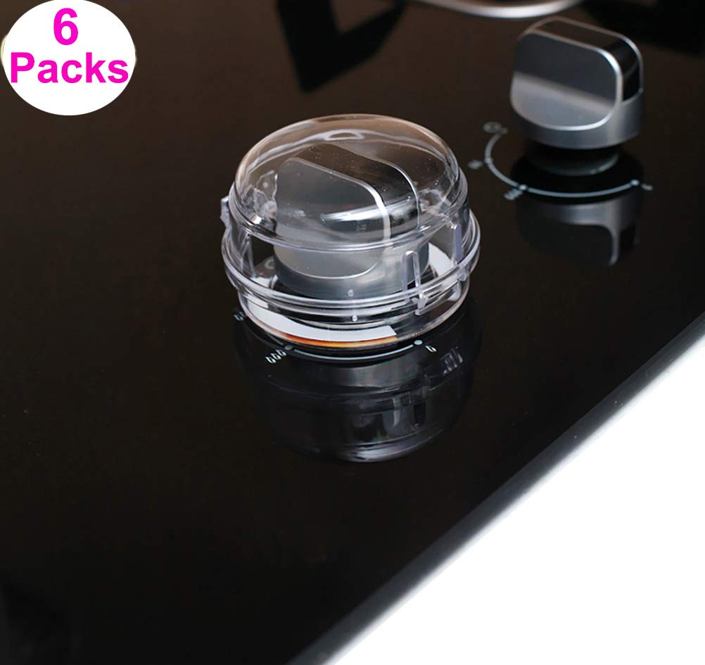Gas Knob Covers, 6Packs Child Proof Stove Knob Safety