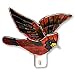BANBERRY DESIGNS Decorative Cardinal Night Light - Bright Red Stained Glass - Nature Themed Home décor - Perfect for Any Room in The House