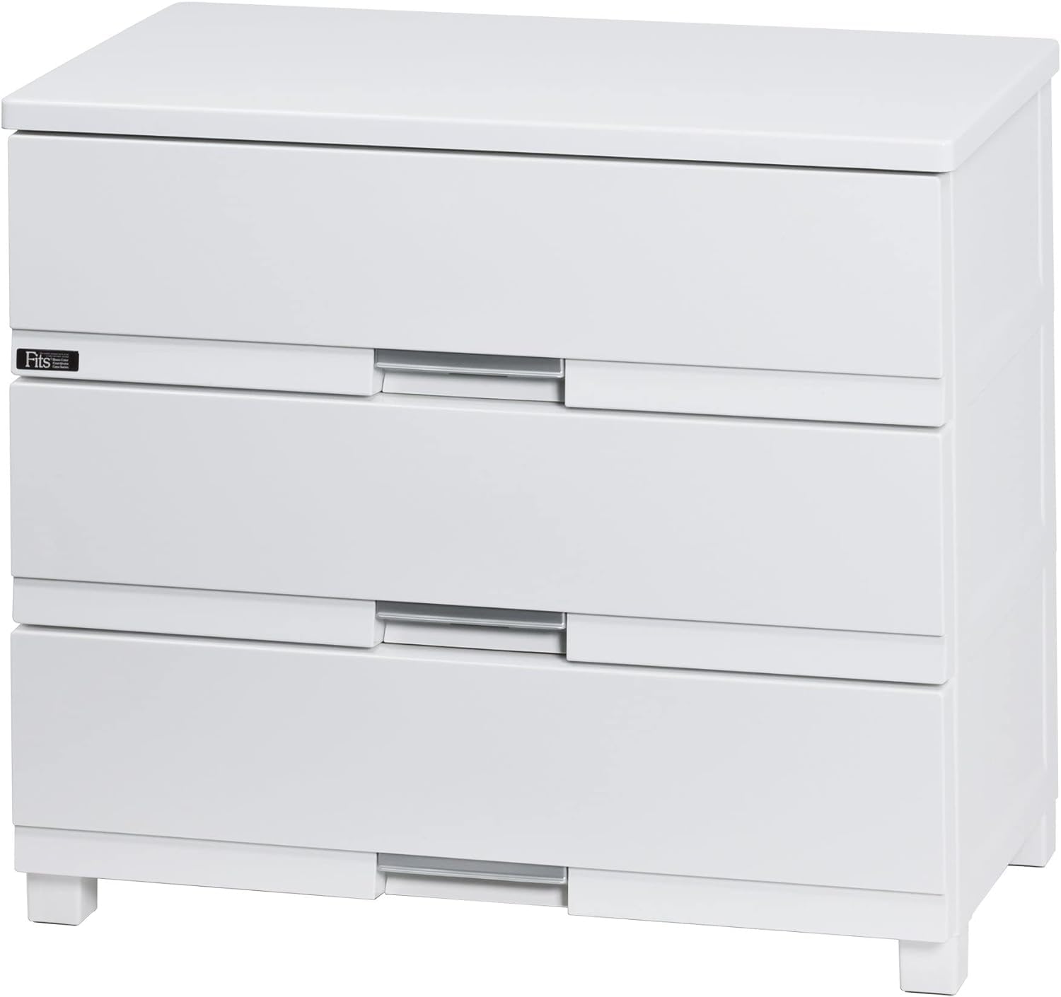 天馬(Tenma) 使いやすさを追求した光沢仕上げのチェスト 日本製 完成品 フィッツプラスプレミアム 3段 特許取得済 引出しロック付きで抜け落ちを防ぐ スムーズな引出し 脚付き 木製天板 インテリアに合うリビングチェスト タンス 収納ケース 衣装ケース プラスチック 【組立不要】 【色 セラミックホワイト】 【サイズ FP7503】 【幅75×奥行41×高さ66cm】商品画像