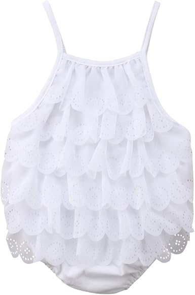 plain white romper for baby girl