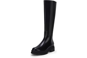 RILISTA Women's Knee High Platform Boots Chunky Block Heel Side Zipper Fall Boots Winter Riding Boot