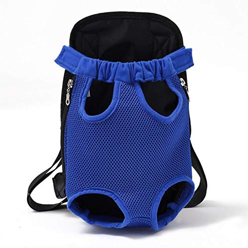 LIAOYLY Pet Dog Carrier Backpack Mesh Camouflage Outdoor Travel Products Breathable Shoulder Handle Bags Small Cats Chihuahua,Blue,L,