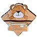 FLASH SALE | Akeekah Bear Hooded Baby Towel, Natural Organic Cotton, Large 31.5x31.5-Inch size