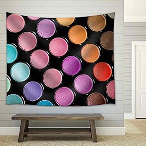 Makeup Set. Professional Multicolor Eyeshadow Palette - Fabric Wall Tapestry Home Decor - 51x60 inches
